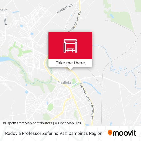Rodovia Professor Zeferino Vaz map
