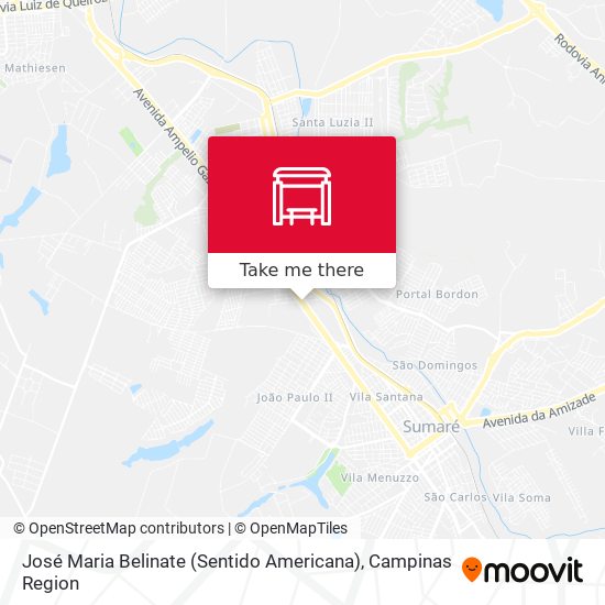 José Maria Belinate (Sentido Americana) map