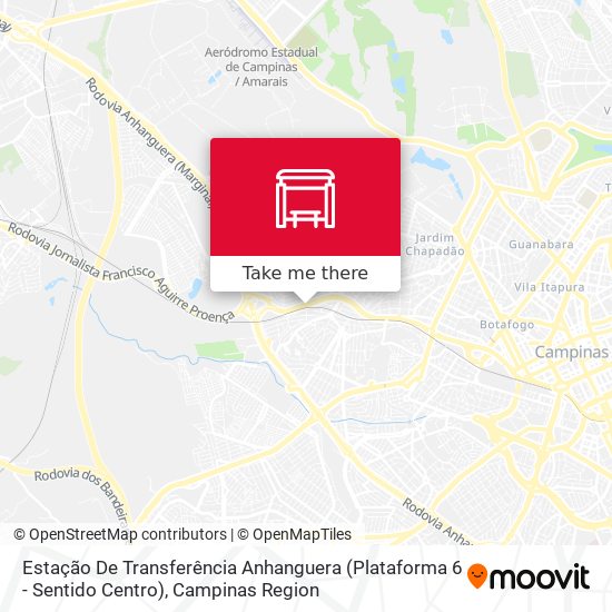 Estação De Transferência Anhanguera (Plataforma 6 - Sentido Centro) map