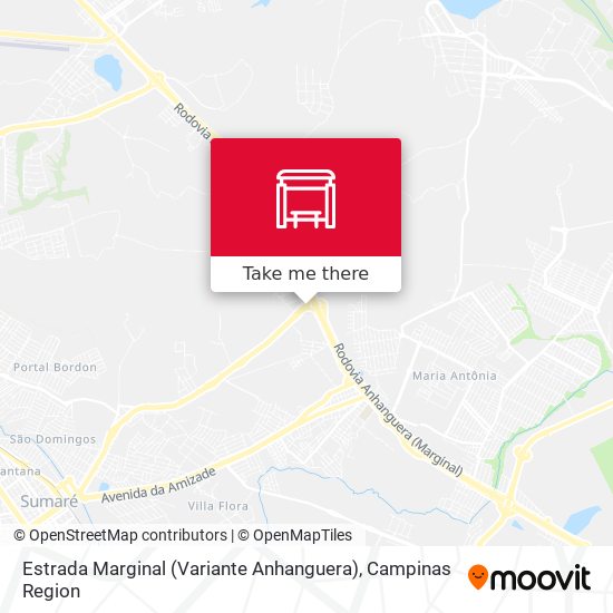 Estrada Marginal (Variante Anhanguera) map