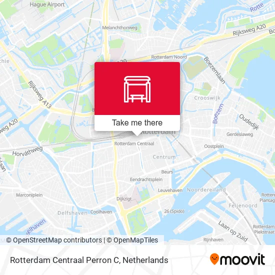 Rotterdam Centraal Perron C map
