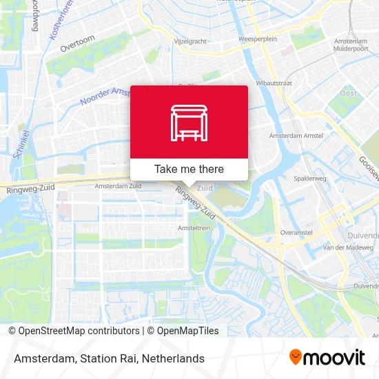 Amsterdam, Station Rai Karte