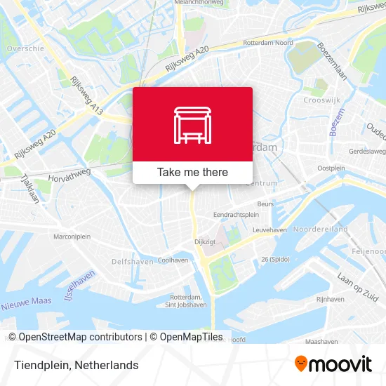 Tiendplein map