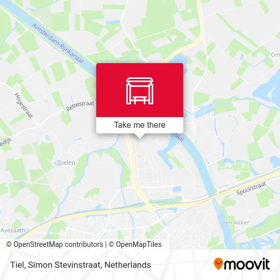 Tiel, Simon Stevinstraat map