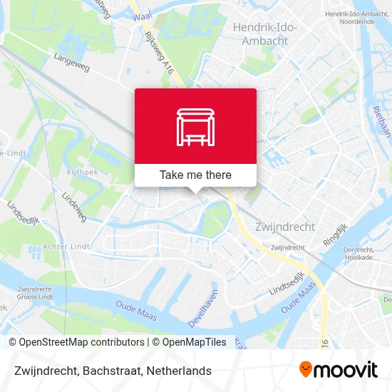 Zwijndrecht, Bachstraat Karte