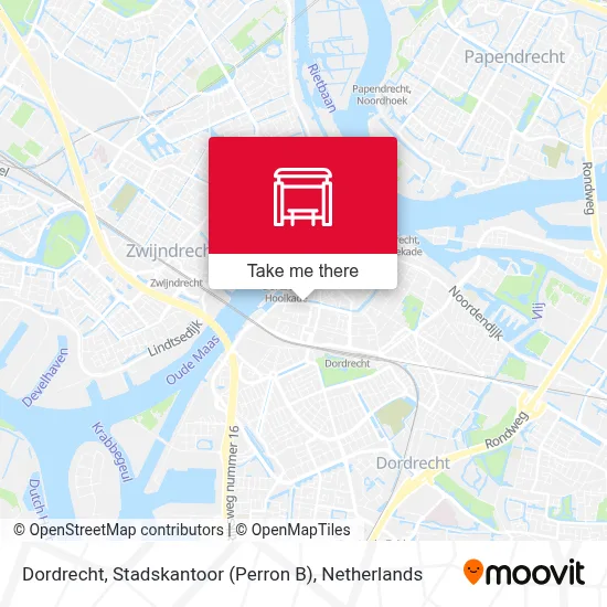 Dordrecht, Stadskantoor (Perron B) map