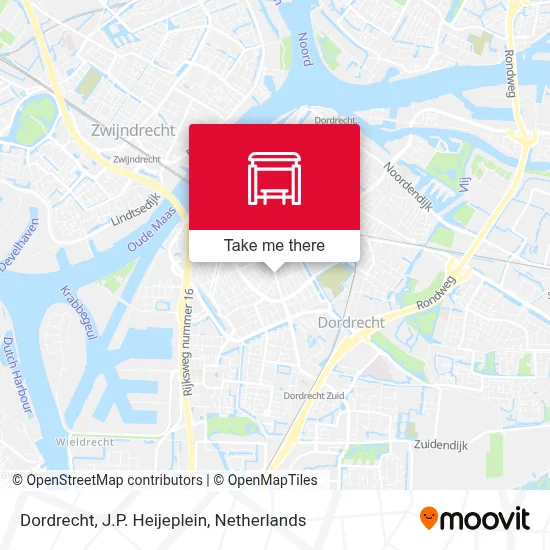 Dordrecht, J.P. Heijeplein map