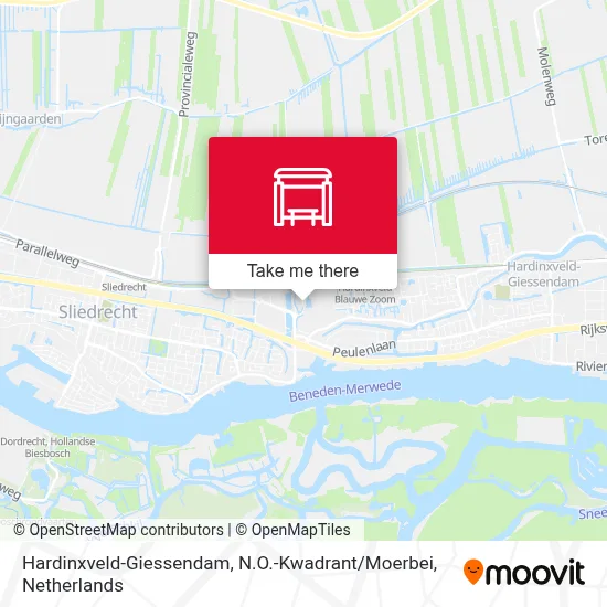 Hardinxveld-Giessendam, N.O.-Kwadrant / Moerbei map