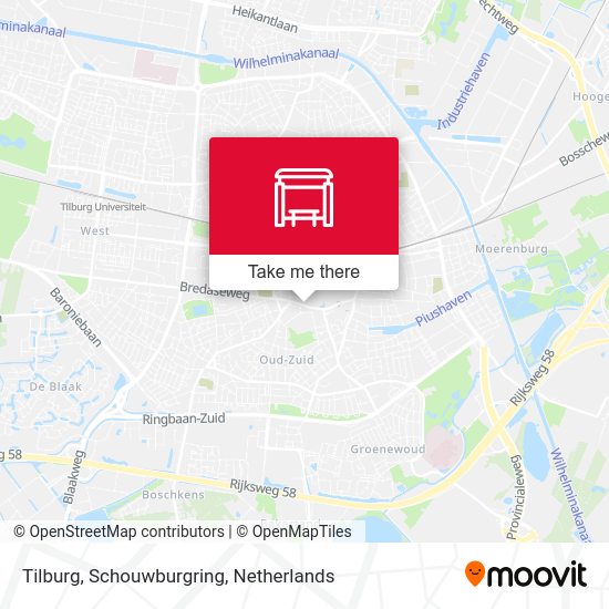 Tilburg, Schouwburgring map