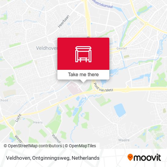 Veldhoven, Ontginningsweg map