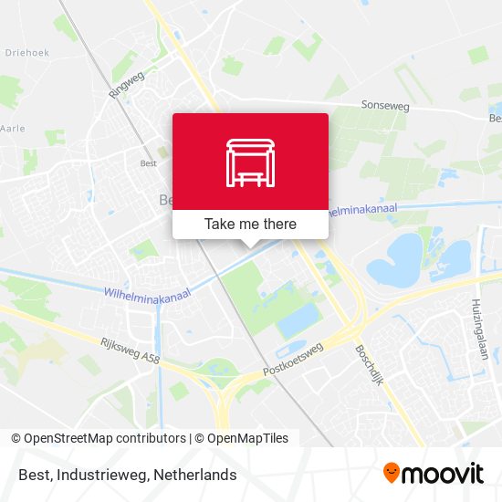 Best, Industrieweg map