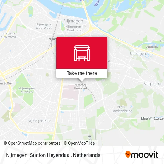 Nijmegen, Station Heyendaal Karte