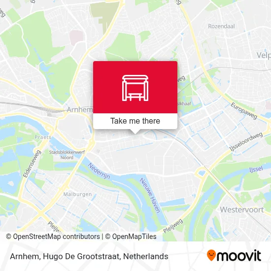 Arnhem, Hugo De Grootstraat map