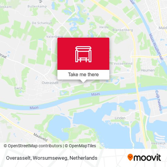 Overasselt, Worsumseweg map