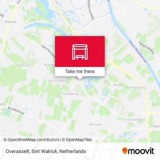 Overasselt, Sint Walrick map