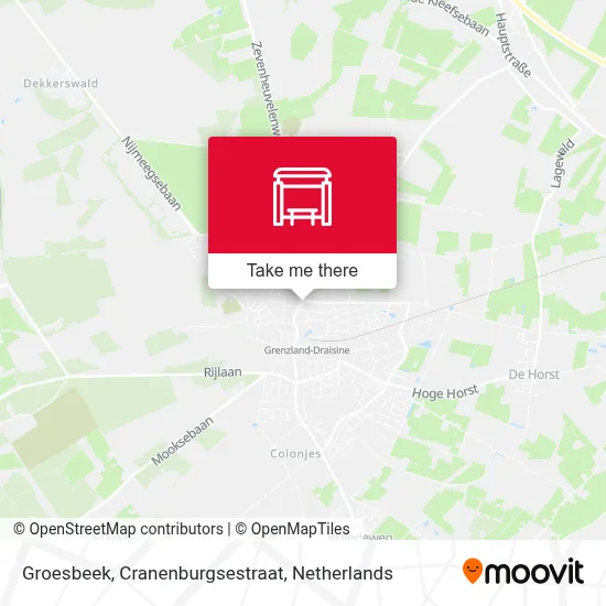 Groesbeek, Cranenburgsestraat map