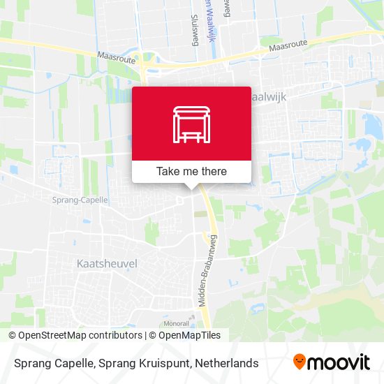 Sprang Capelle, Sprang Kruispunt map