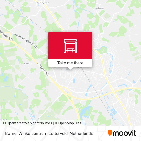 Borne, Winkelcentrum Letterveld map