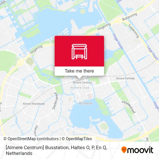 [Almere Centrum] Busstation, Haltes O, P, En Q map