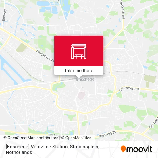 [Enschede] Voorzijde Station, Stationsplein map