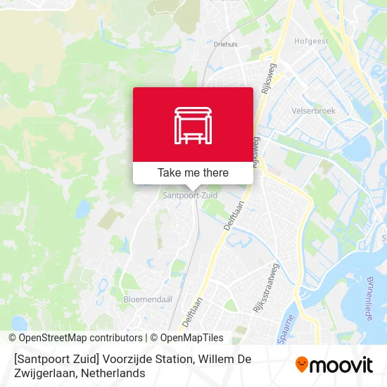 [Santpoort Zuid] Voorzijde Station, Willem De Zwijgerlaan map
