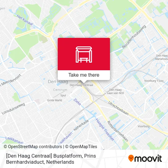 [Den Haag Centraal] Busplatform, Prins Bernhardviaduct map