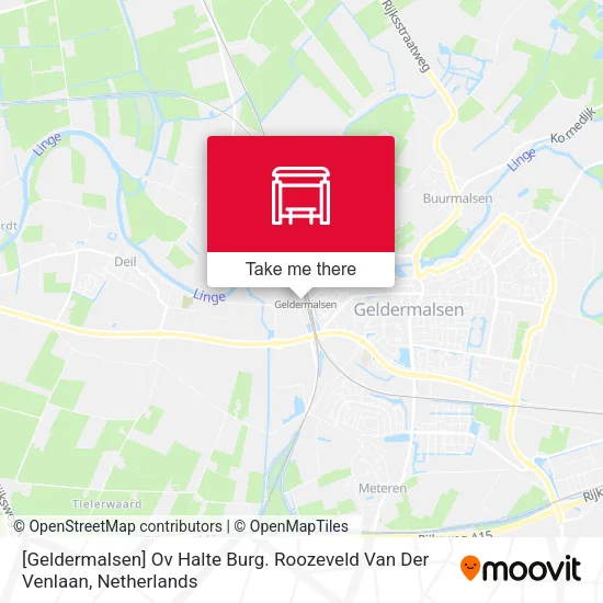 [Geldermalsen] Ov Halte Burg. Roozeveld Van Der Venlaan map