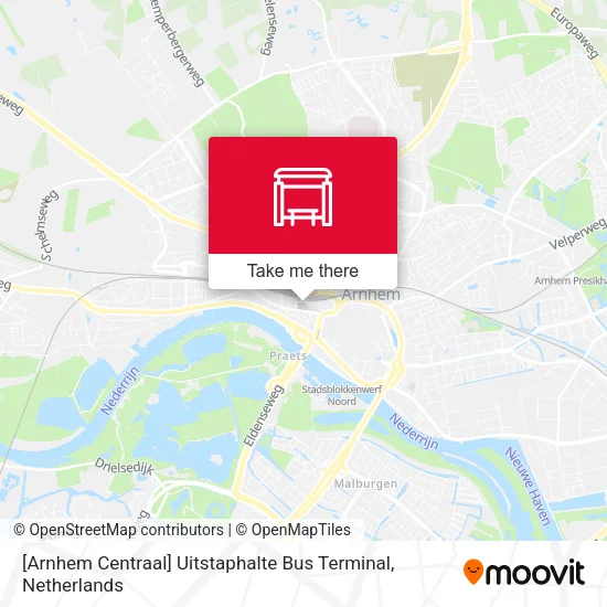 [Arnhem Centraal] Uitstaphalte Bus Terminal map