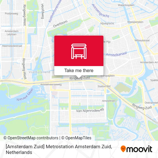 [Amsterdam Zuid] Metrostation Amsterdam Zuid map