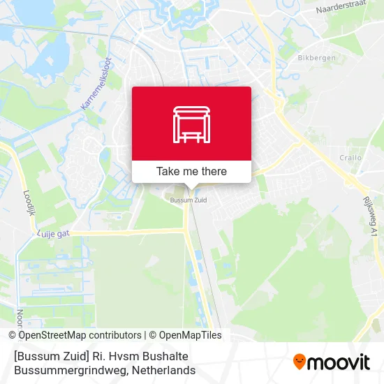 [Bussum Zuid] Ri. Hvsm Bushalte Bussummergrindweg map