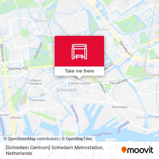 [Schiedam Centrum] Schiedam Metrostation map