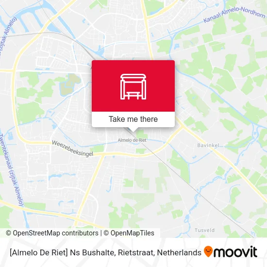 [Almelo De Riet] Ns Bushalte, Rietstraat map