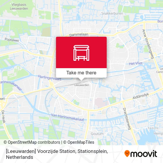 [Leeuwarden] Voorzijde Station, Stationsplein map