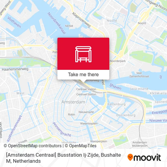 [Amsterdam Centraal] Busstation Ij-Zijde, Bushalte M map