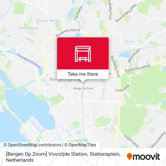 [Bergen Op Zoom] Voorzijde Station, Stationsplein map
