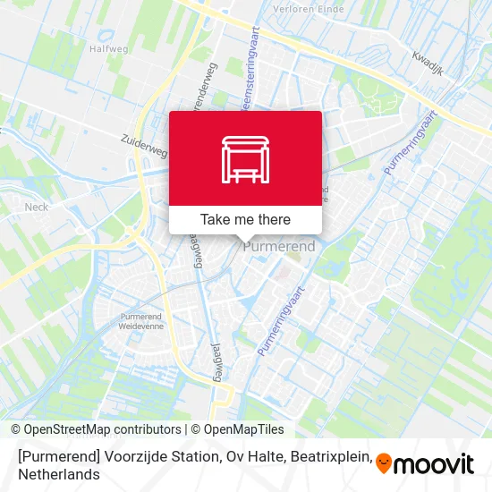 [Purmerend] Voorzijde Station, Ov Halte, Beatrixplein map