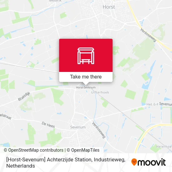 [Horst-Sevenum] Achterzijde Station, Industrieweg map