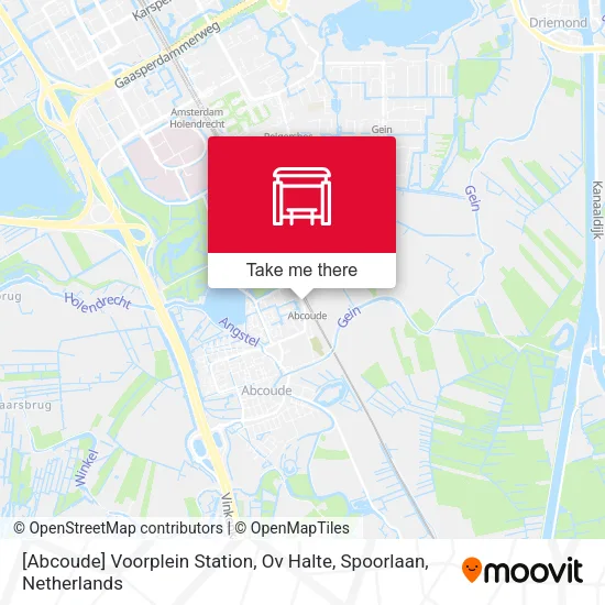 [Abcoude] Voorplein Station, Ov Halte, Spoorlaan map