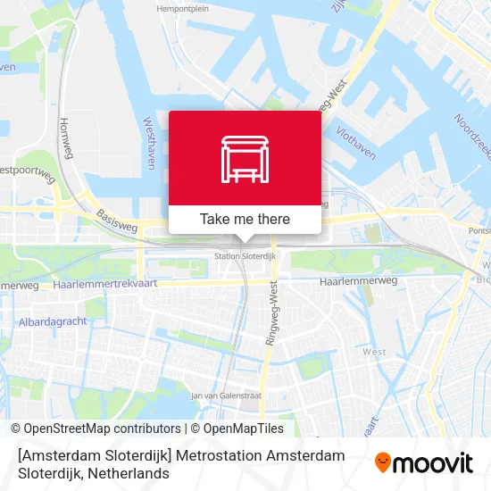 [Amsterdam Sloterdijk] Metrostation Amsterdam Sloterdijk map