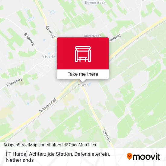 ['T Harde] Achterzijde Station, Defensieterrein map