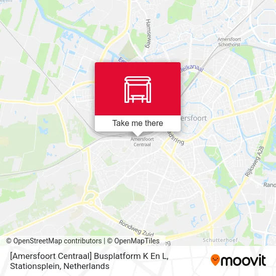 [Amersfoort Centraal] Busplatform K En L, Stationsplein map