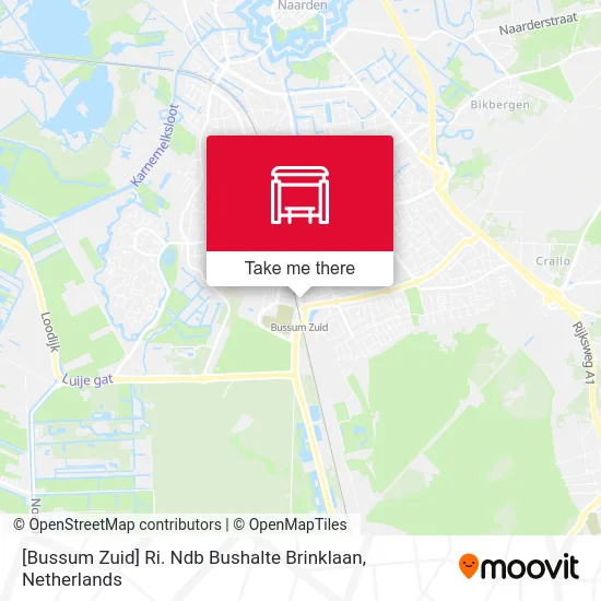 [Bussum Zuid] Ri. Ndb Bushalte Brinklaan map
