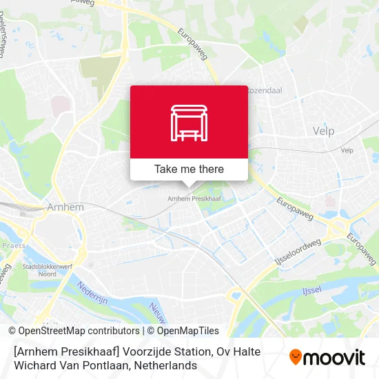 [Arnhem Presikhaaf] Voorzijde Station, Ov Halte Wichard Van Pontlaan map