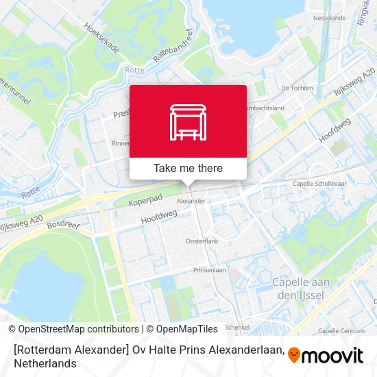 [Rotterdam Alexander] Ov Halte Prins Alexanderlaan map