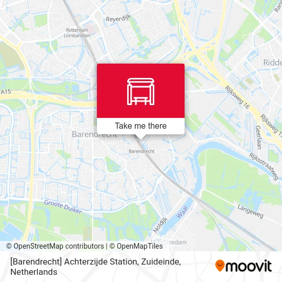 [Barendrecht] Achterzijde Station, Zuideinde map