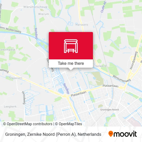 Groningen, Zernike Noord (Perron A) map
