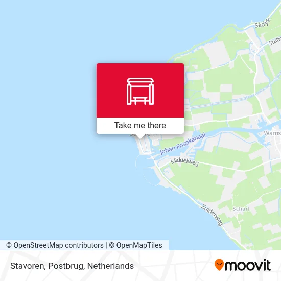 Stavoren, Postbrug map