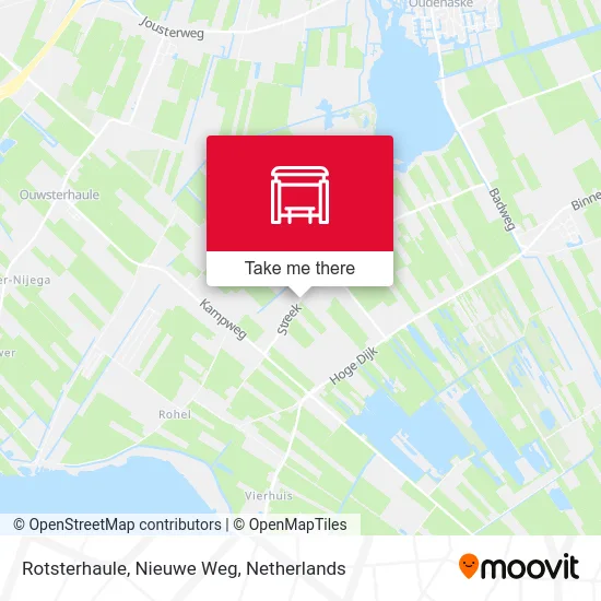 Rotsterhaule, Nieuwe Weg map