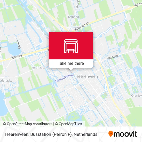 Heerenveen, Busstation (Perron F) map