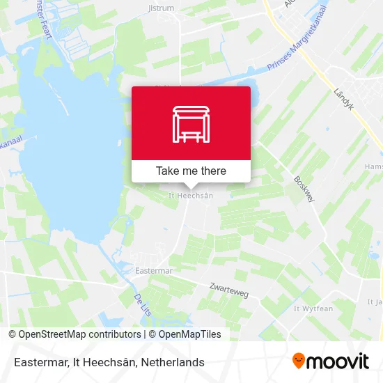 Eastermar, It Heechsân map